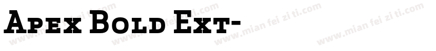 Apex Bold Ext字体转换